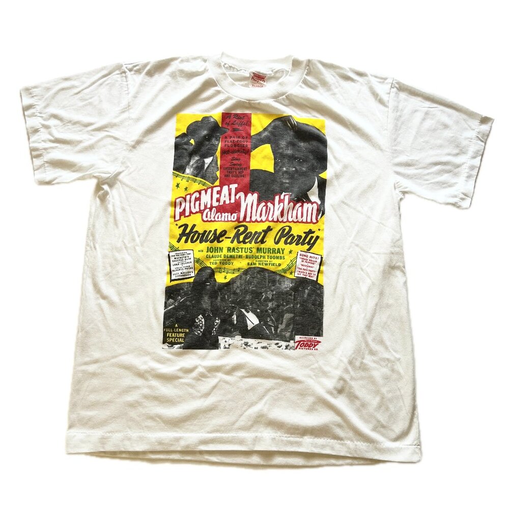 Vintage House Rent Party Mens T-shirt Pigmeat "Alamo" Markham Movie Graphic Rare